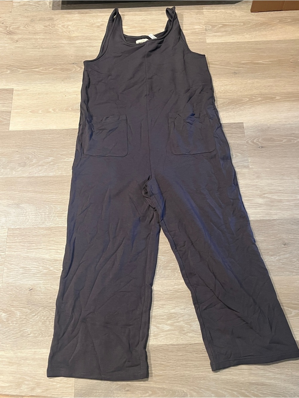 Madewell Women’s Jumpsuit Superbrushed Pull-On Black Coal Size Medium - Picture 4 of 8